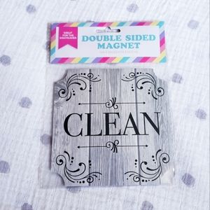 Fancy Clean/Dirty Double Sided Magnet. NWT.